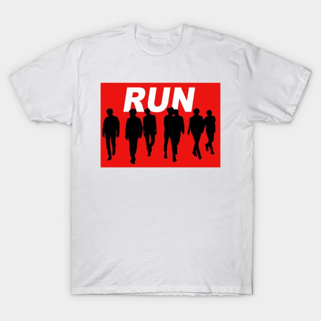 BTS RUN LOGO T-Shirt by Scoffkid
